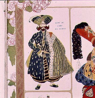 Aide-de-camp of the Shah, costume design for Diaghilev